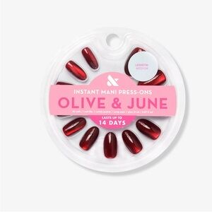 Olive & June Red Press-On Nails -color obsesssd